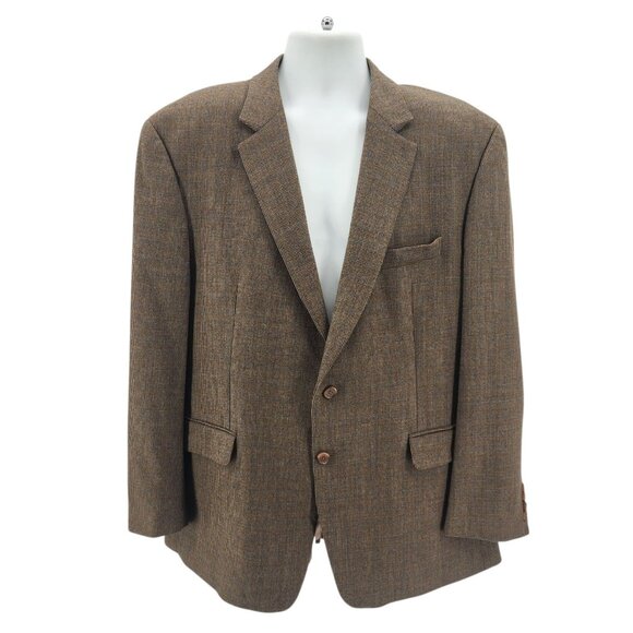 Lauren Ralph Lauren Other - Vintage Lauren Ralph Lauren Mens 48R Blazer Lambswool Jacket Brown Tan Blue